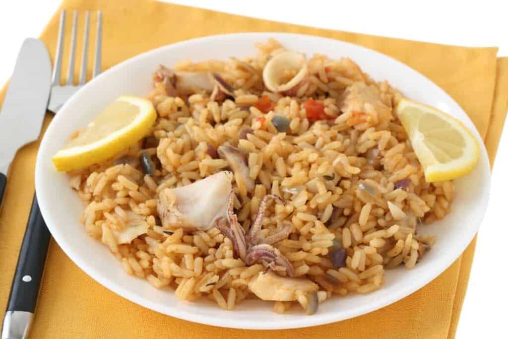 receta de arroz con calamares