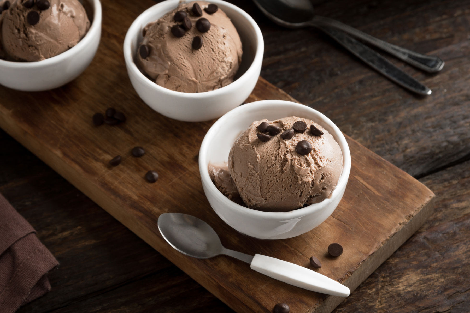 receta de helado de chocolate y coco