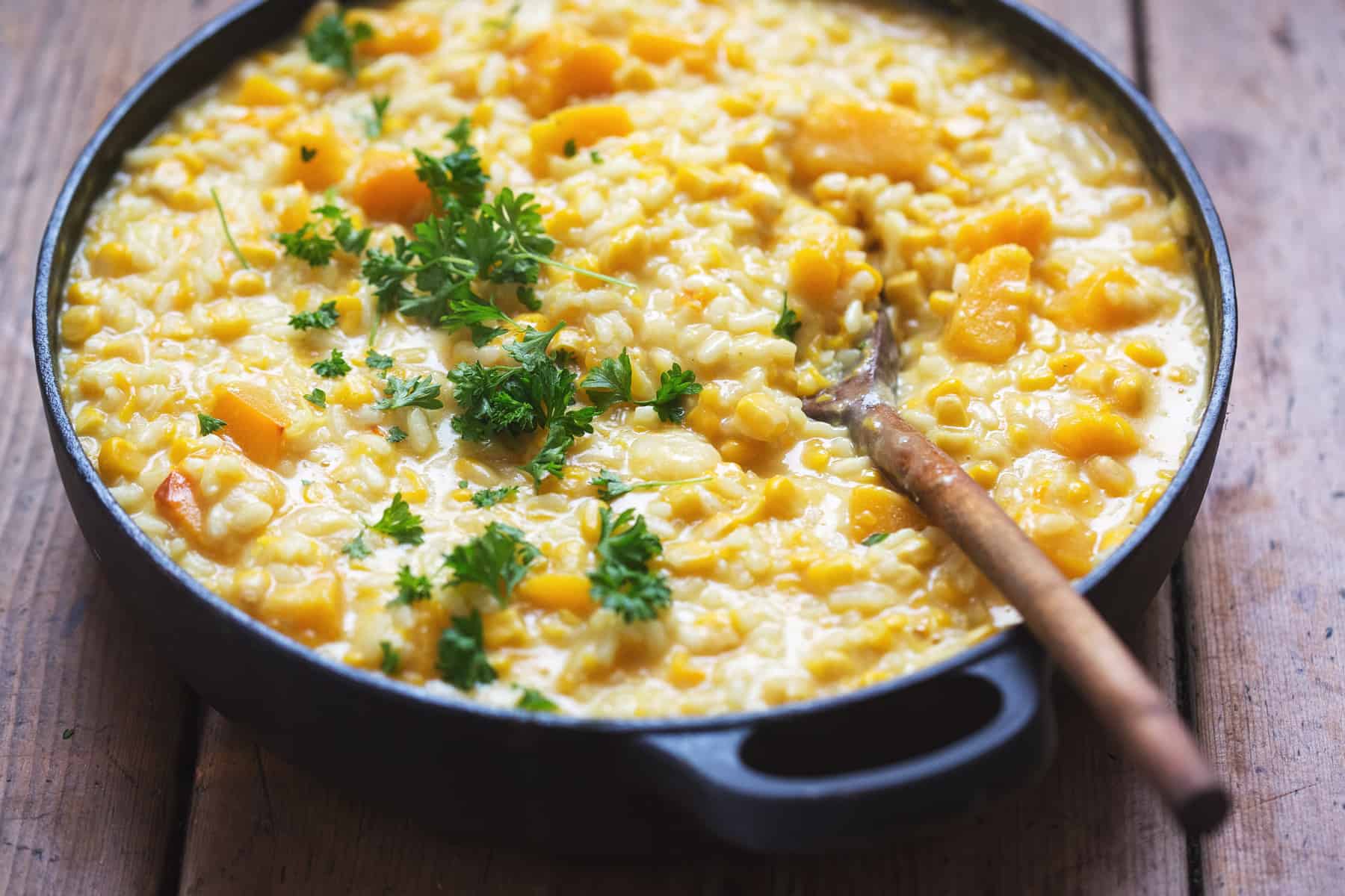 receta de risotto de calabaza en instant pot