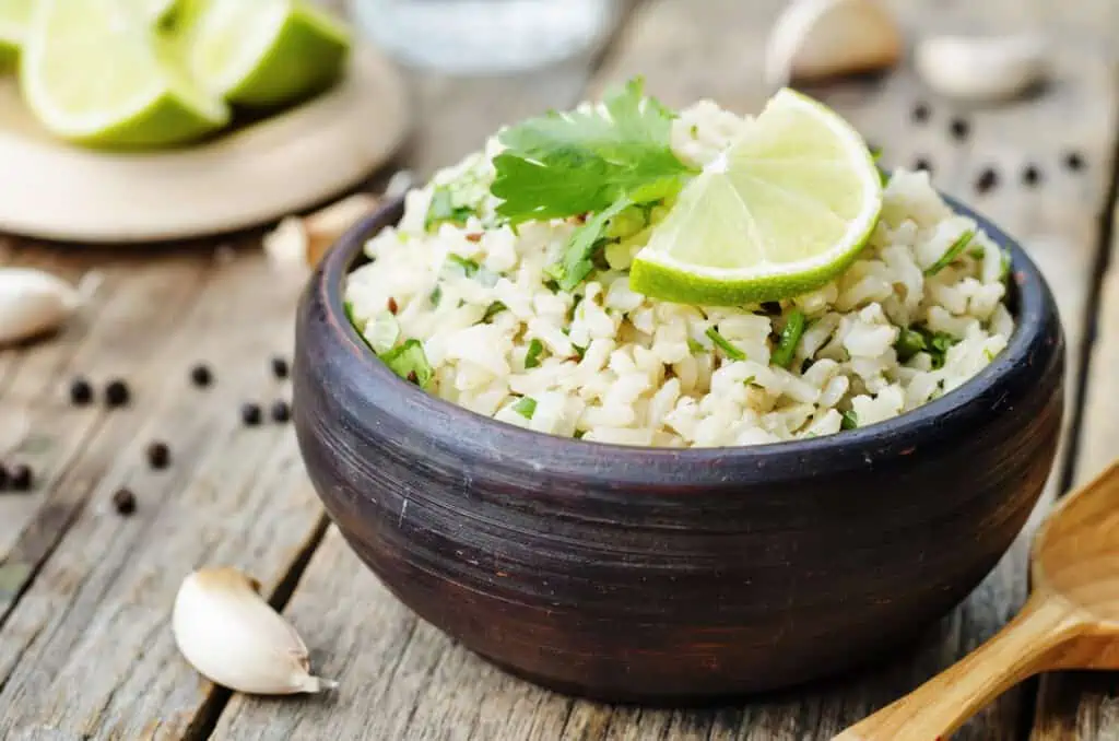 receta de arroz con cilantro y lima