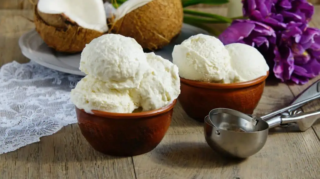 helado de coco casero