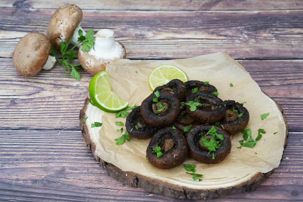 champinones en freidora de aire