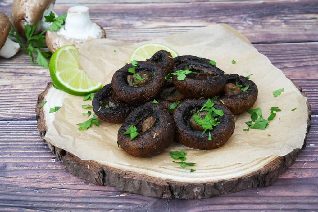 receta de champinones en freidora de aire