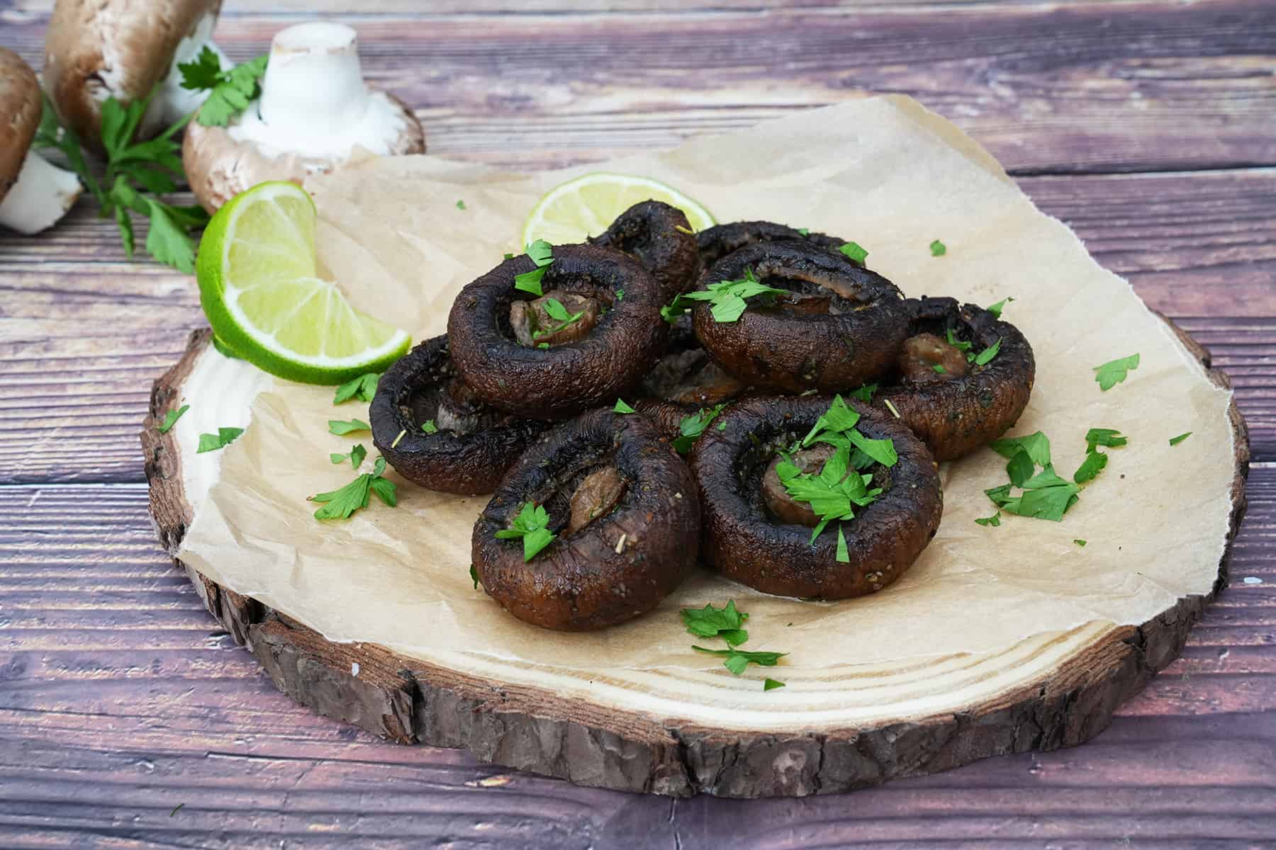 receta de champinones en freidora de aire