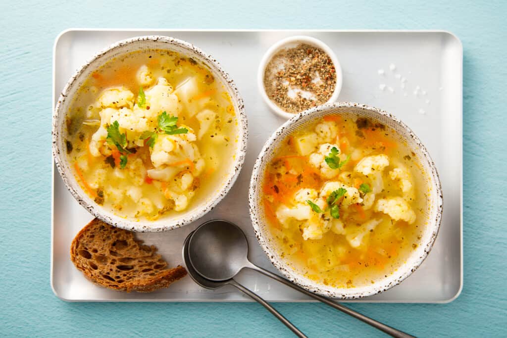 Receta de Sopa de Coliflor