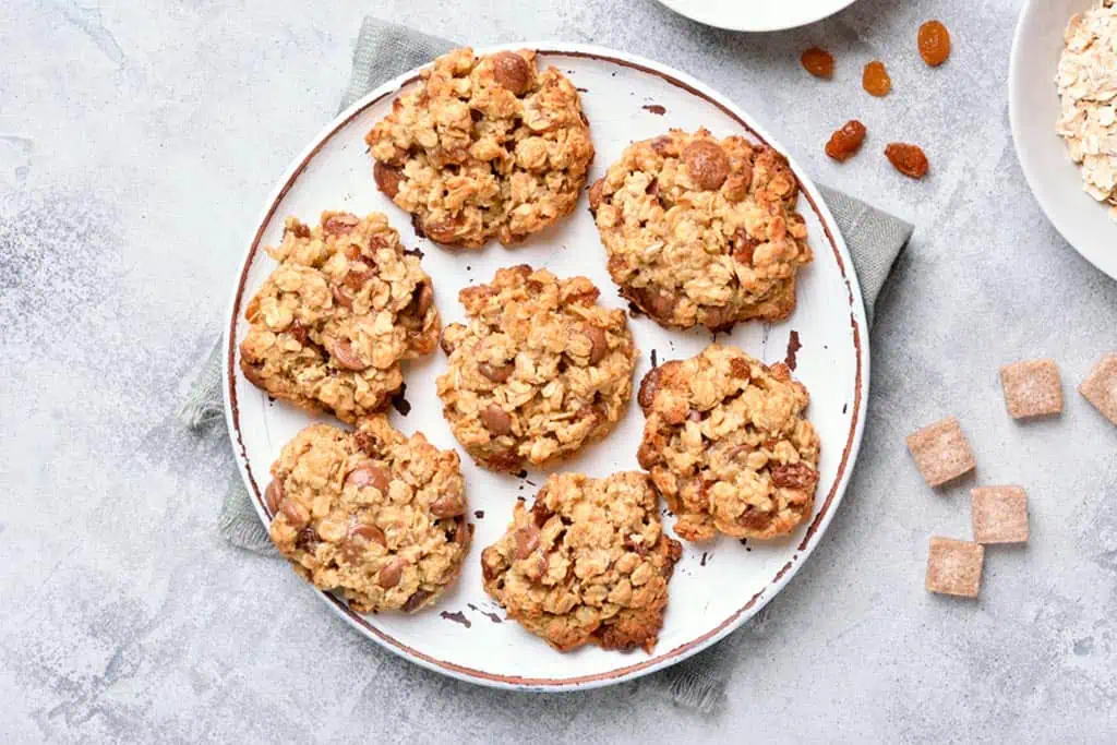 Receta de Galletas de Avena y Pasas