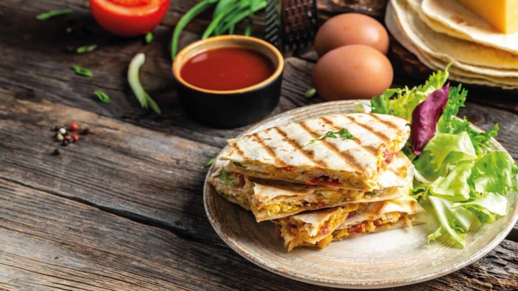 Quesadillas de Pollo con Verduras