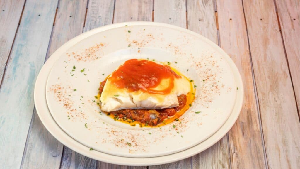 Bacalao con Pisto