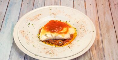 Bacalao con Pisto