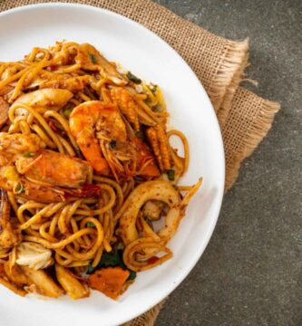 Espaguetis con Mariscos