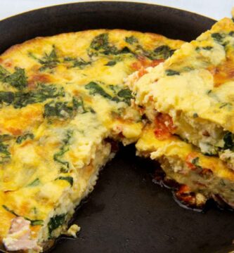 Frittata de Espinacas y Queso de Cabra