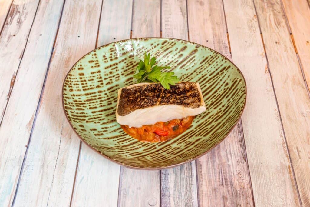 Receta de Bacalao con Pisto