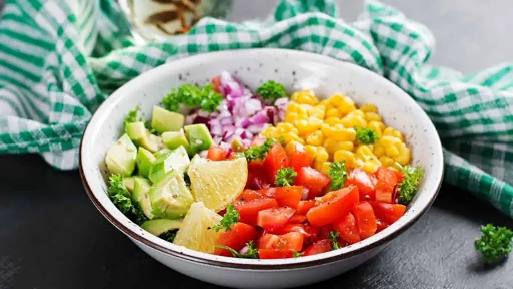 Ensalada de Maíz Dulce y Tomate