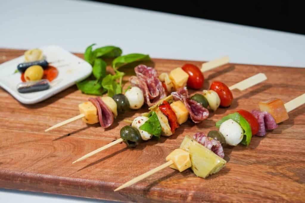 Brochetas de Antipasto